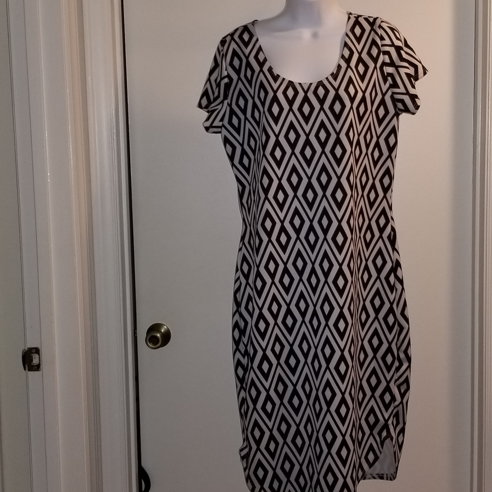 Black & White Print Dress